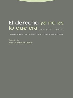 cover image of El derecho ya no es lo que era